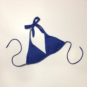Victoria Secret Bikini Top Blue Tie Up Size XS